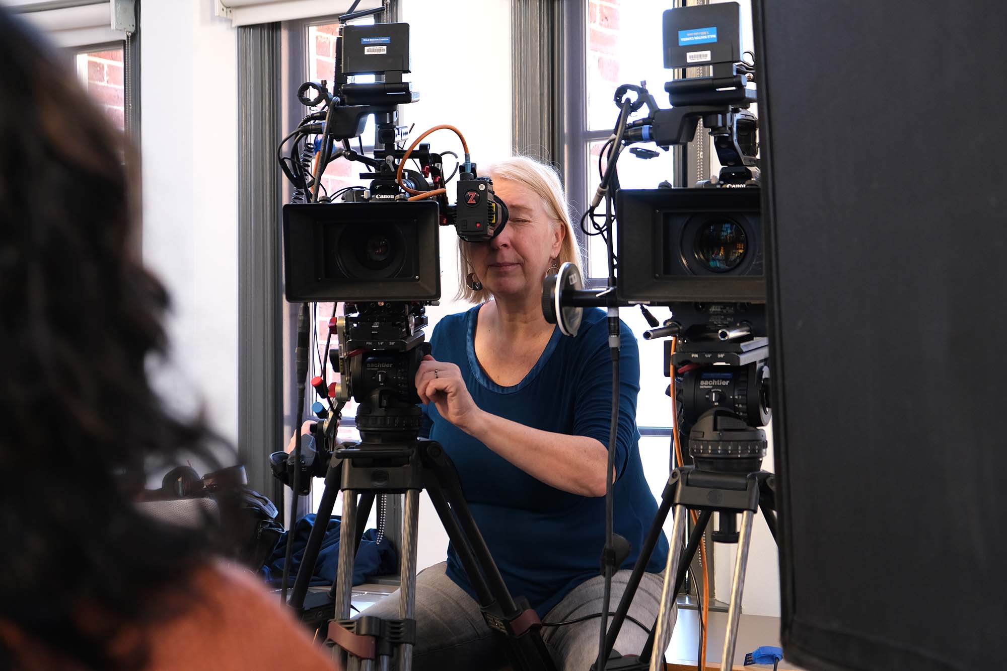 Director of Photography Claudia Raschke filming My Name is Pauli Murray
