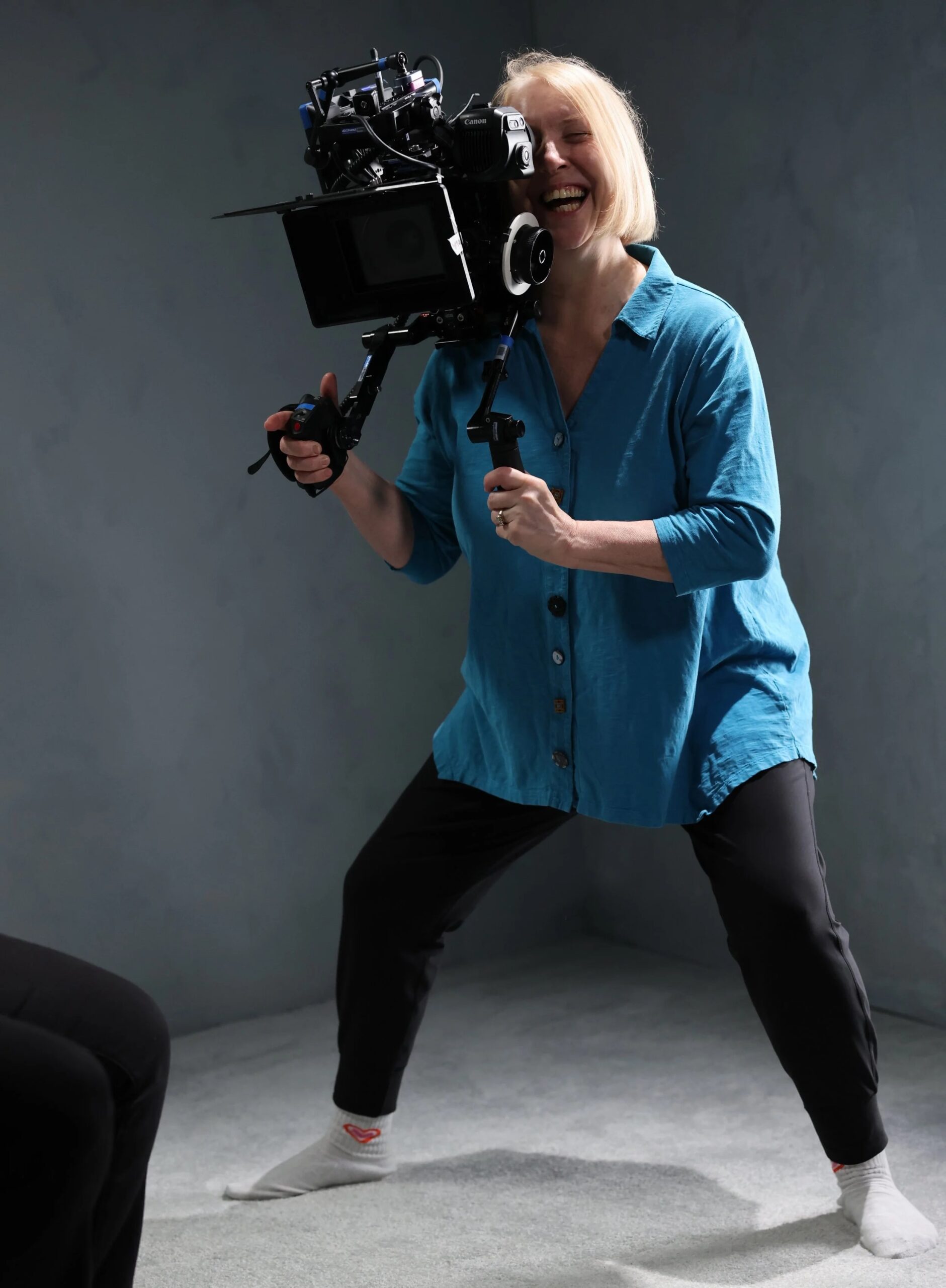 Claudia Raschke, ASC, dancing with her camera
